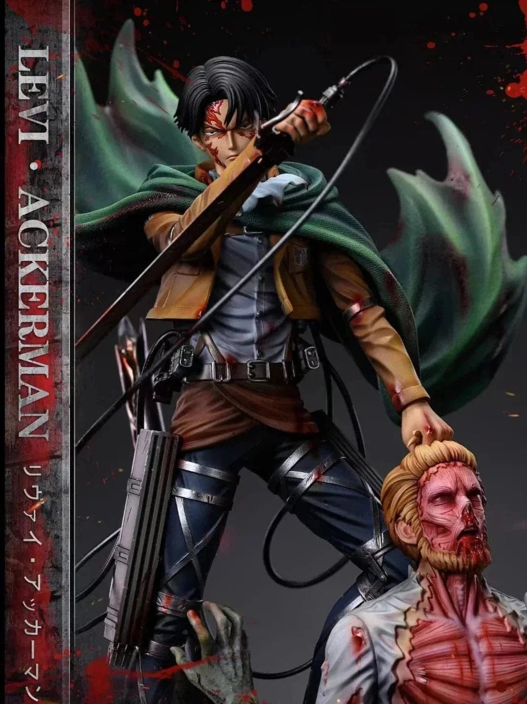 Figurine Attaque des Titans en Resine Livai vs Sieg