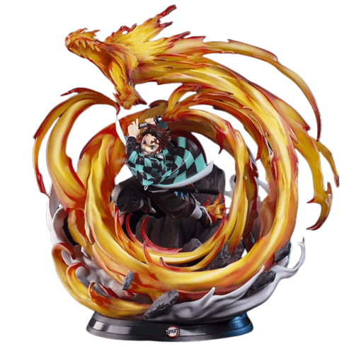 Figurine Collector en Resine Tanjiro Dragon de Feu