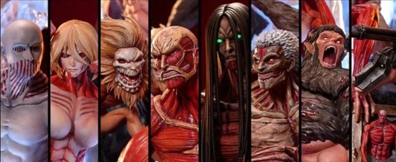 Figurine SNK en Résine Eren 9 Titans Primordiaux