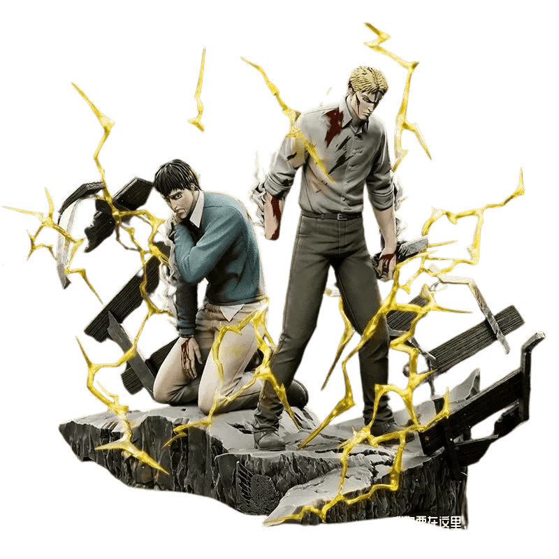 Figurine SNK en Résine Reiner et Bertolt